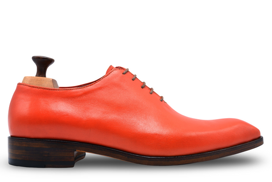 Red Oxford Whole Cut Shoes