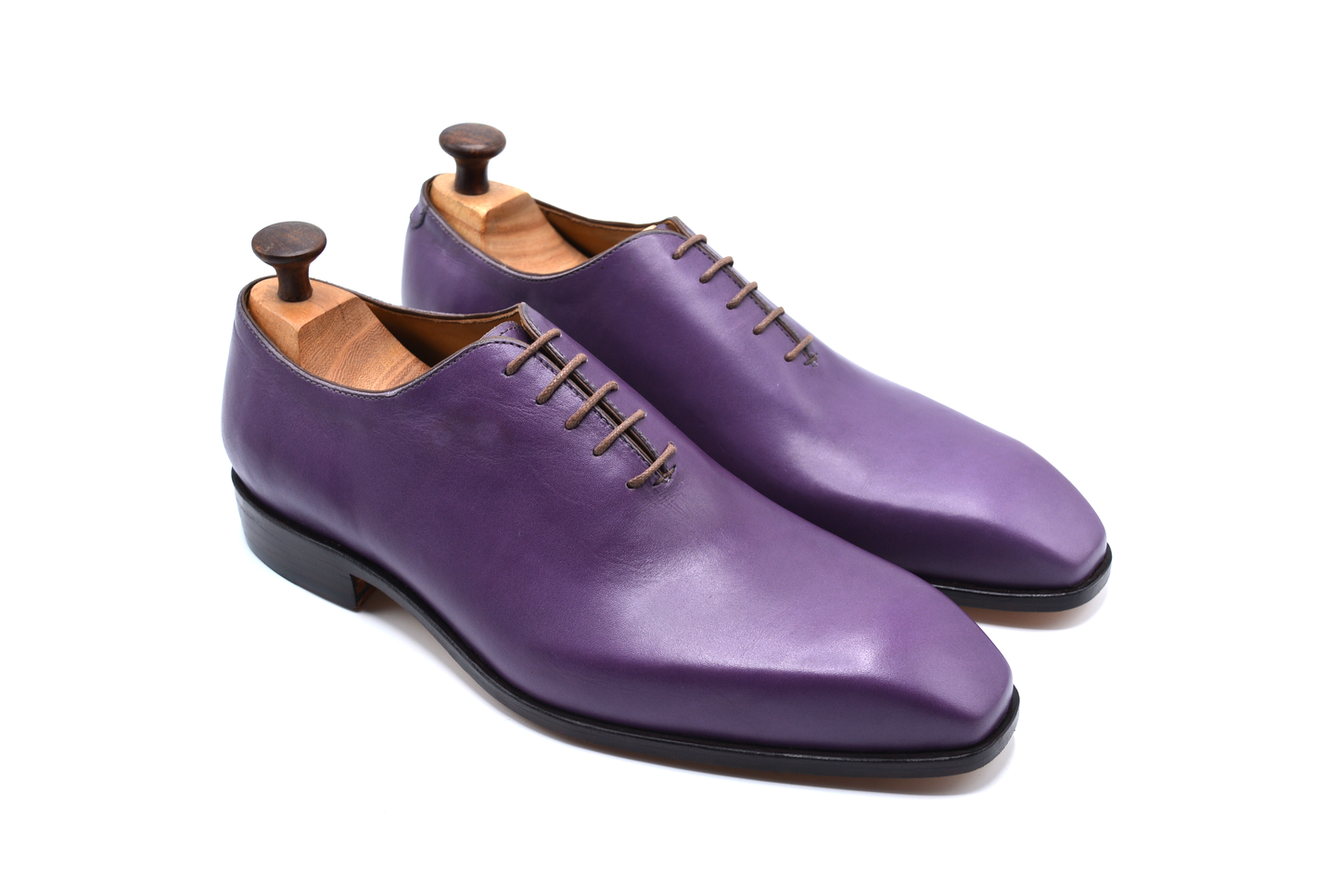 Purple Oxford Whole Cut Shoes