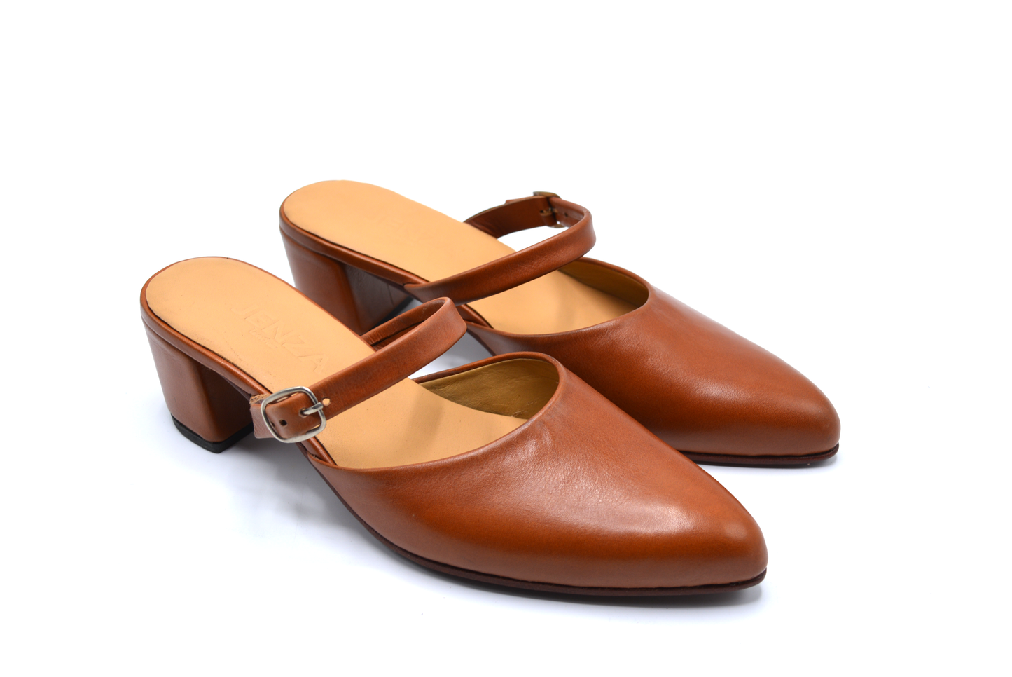 Ladies Leather Heeled Sandal