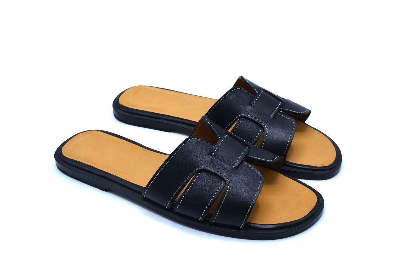 Hermes Oran Black Sandal