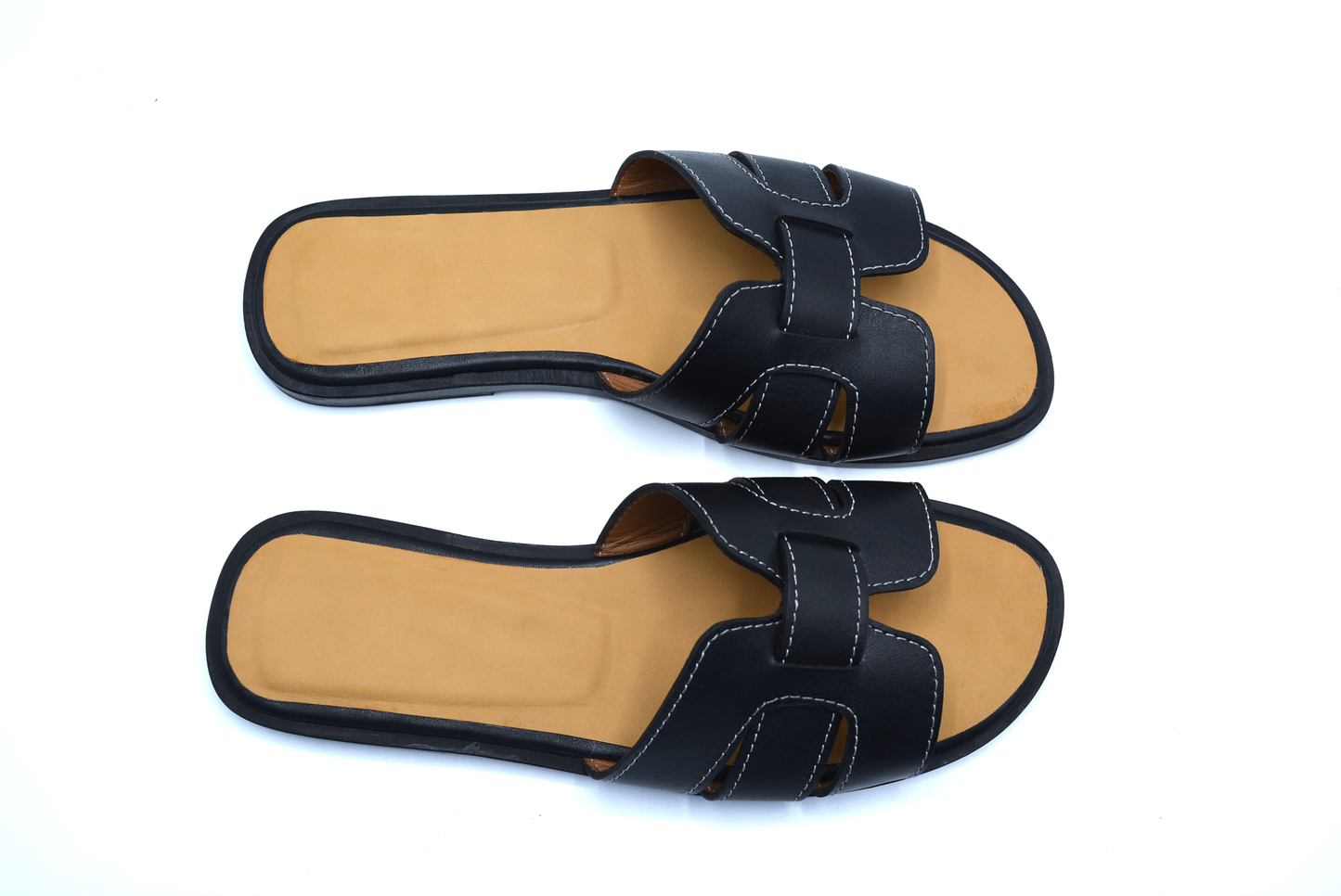Hermes Oran Black Sandal
