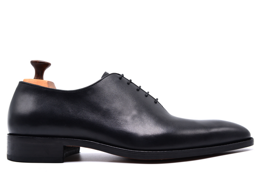 Black Oxford Whole Cut Shoes