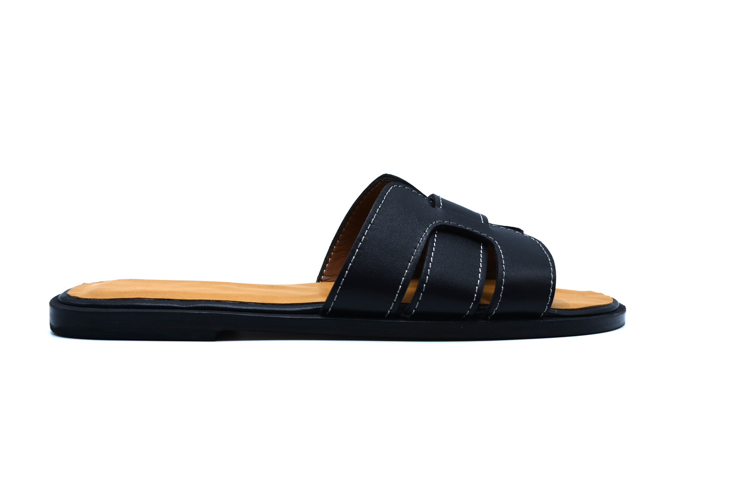 Hermes Oran Black Sandal