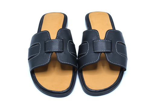 Hermes Oran Black Sandal
