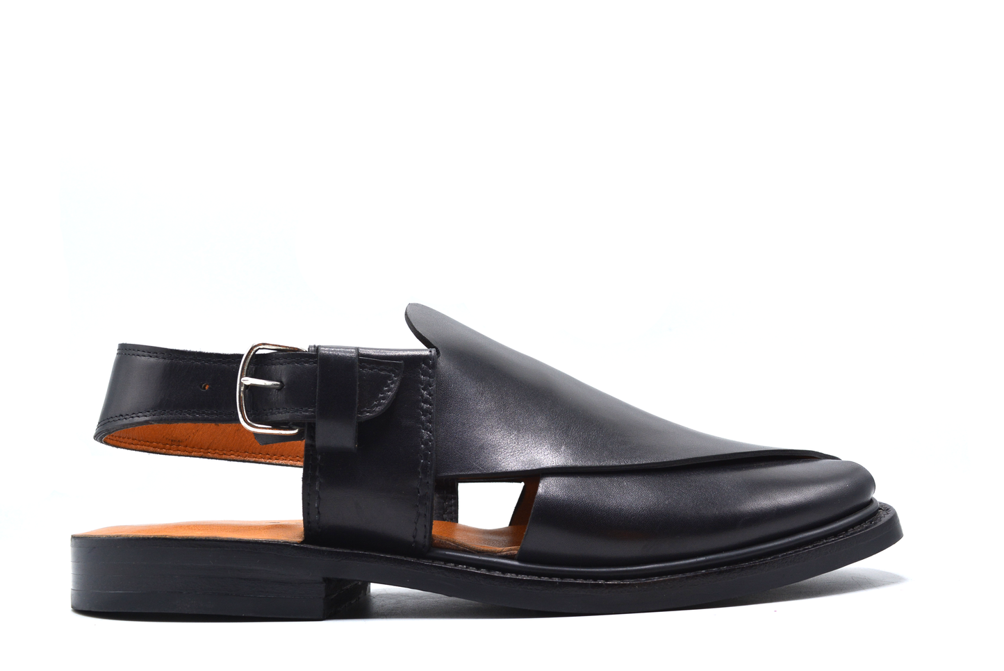 Black Casual Peshawari Chappal