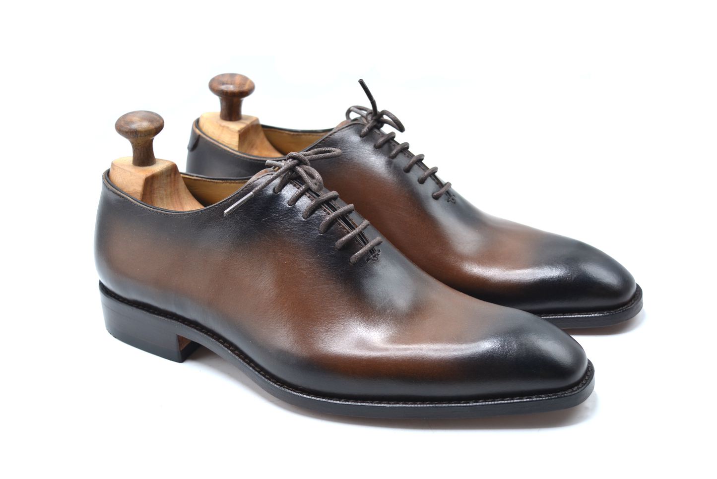 Burnished Brown Whole Cut Oxford Shoes
