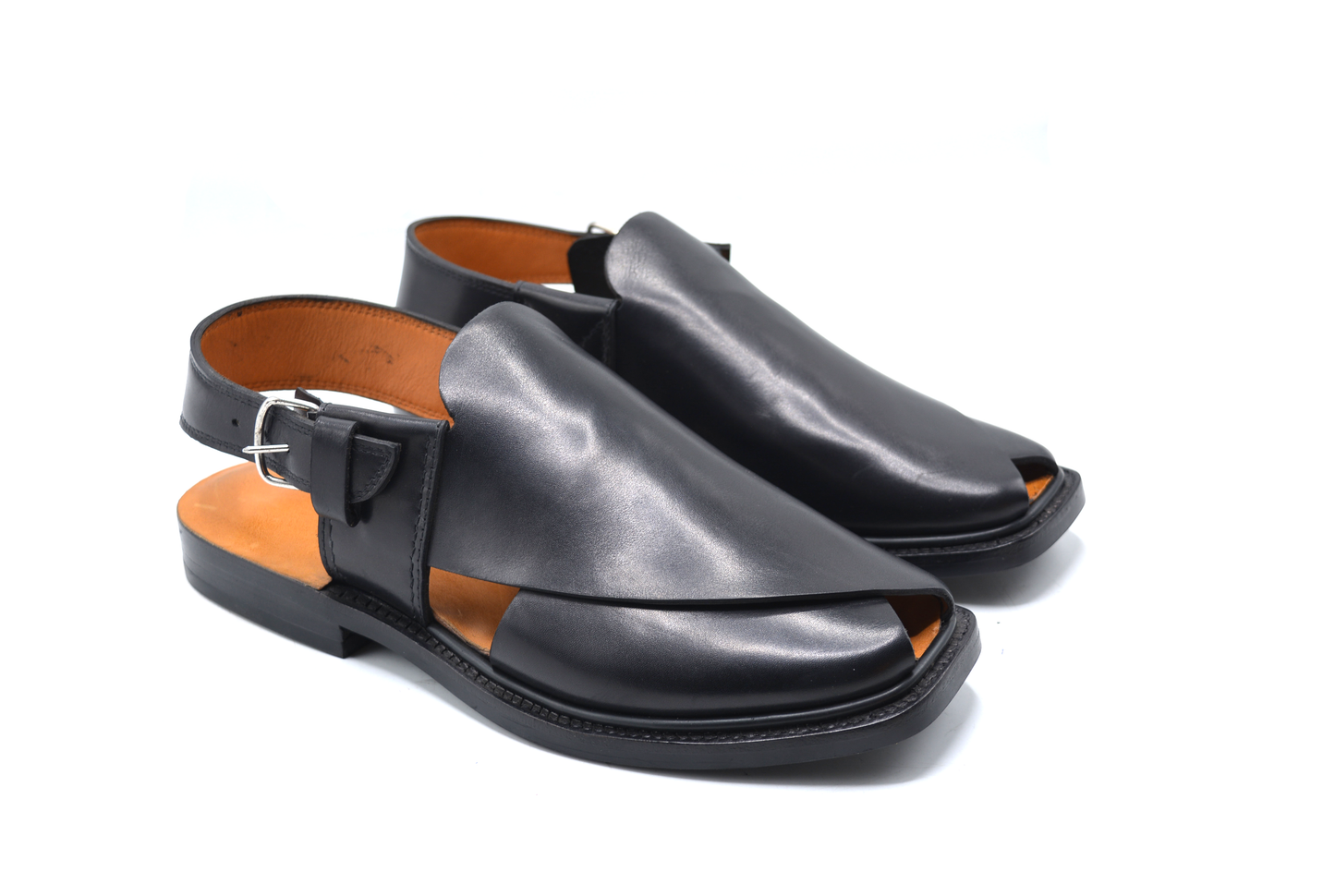 Black Casual Peshawari Chappal