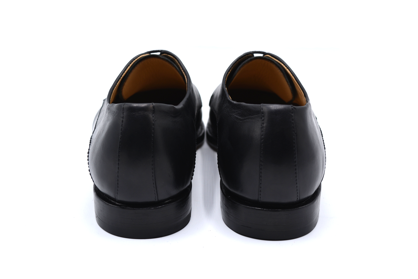 Black Leather Derby Shoes