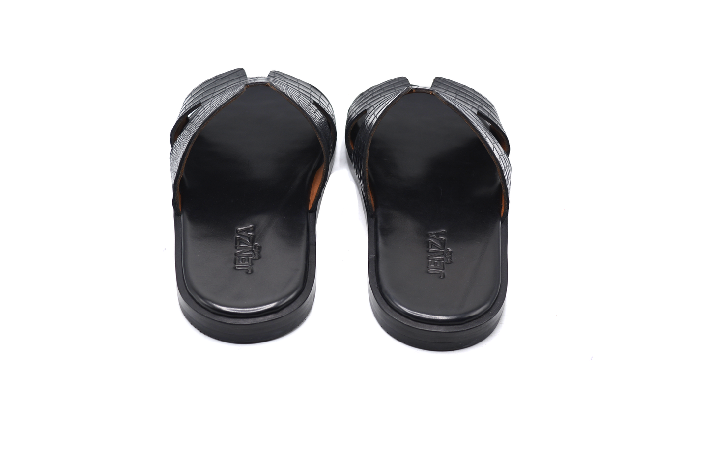 Hermes Black Alligator Leather Slipper
