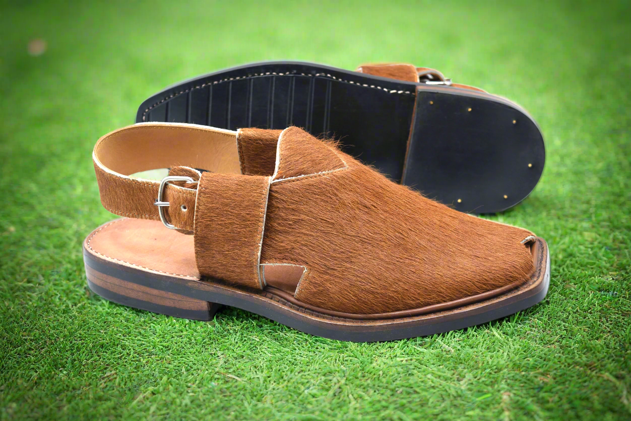 Organic Cowhide Leather Peshawari Chappal