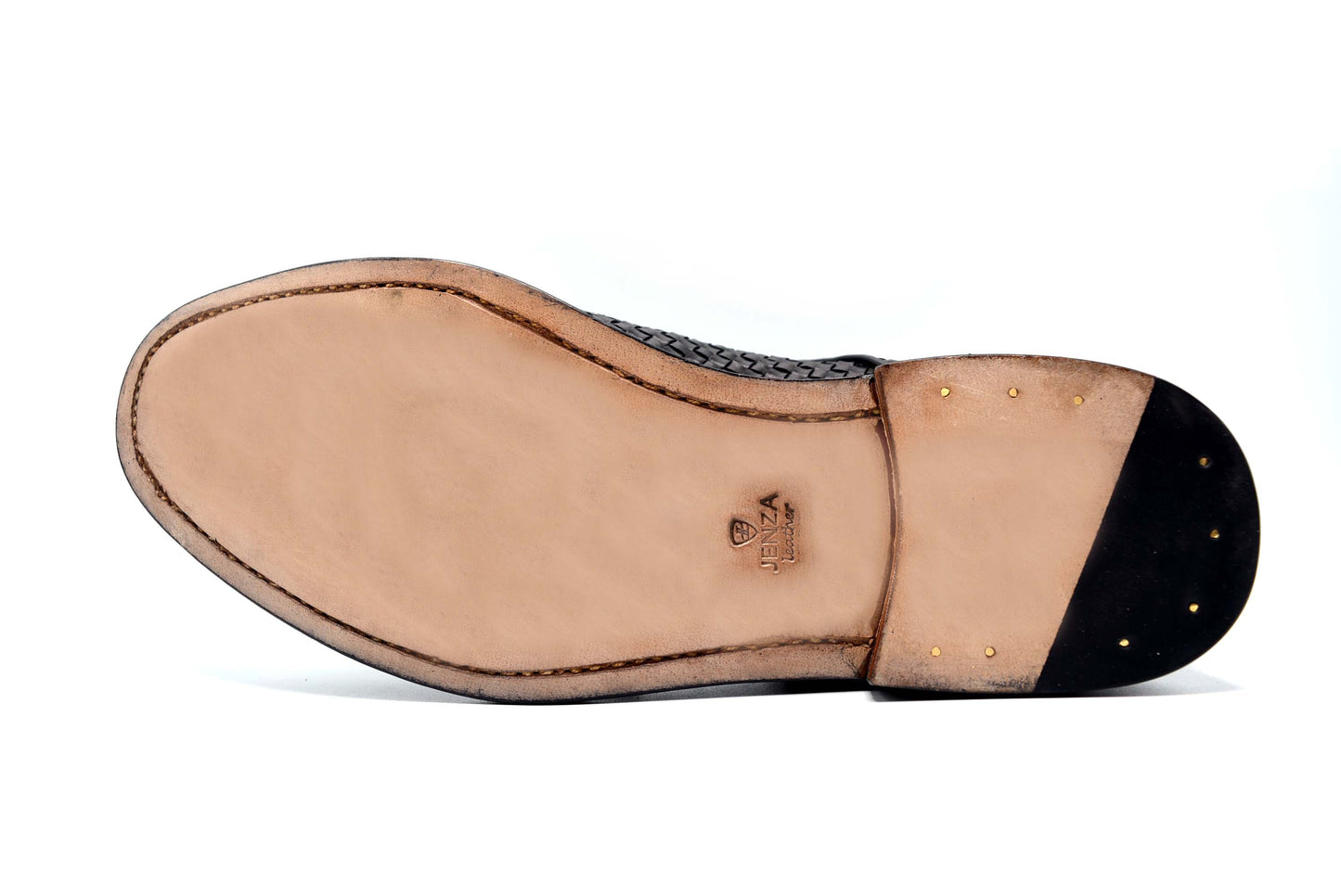Double Monk Strap Braded Leather Shoes