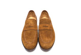 Tobacco Suede Penny Loafers