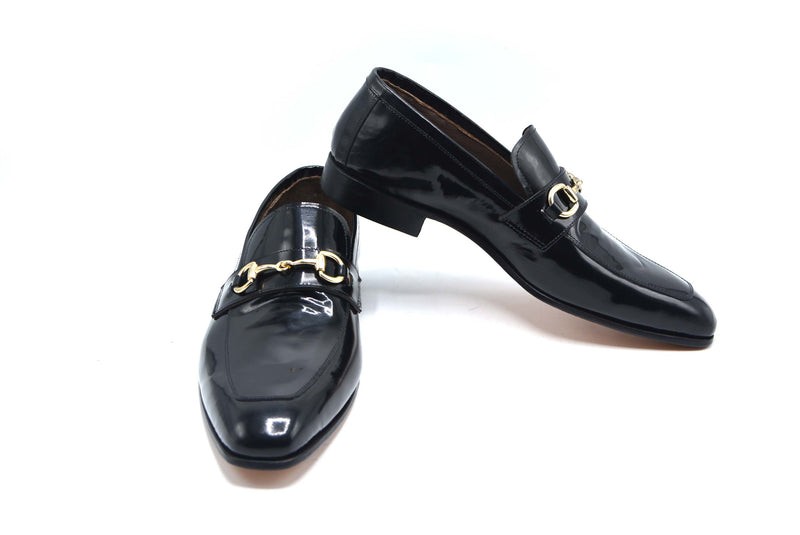 Patent Black Loafer Shoes