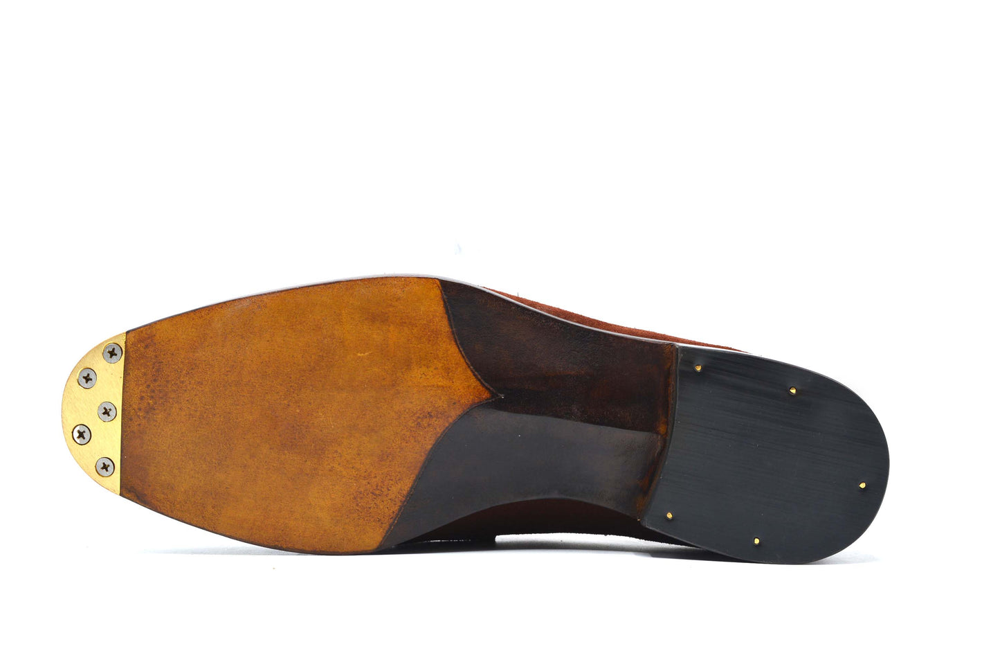 Brown Suede Penny Loafers