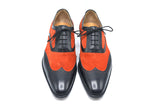 Oxford Wing Tip Suede And Calf Leather Formal Shoes