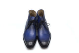 Blue Bespoke Cowhide Leather Chukka Boots