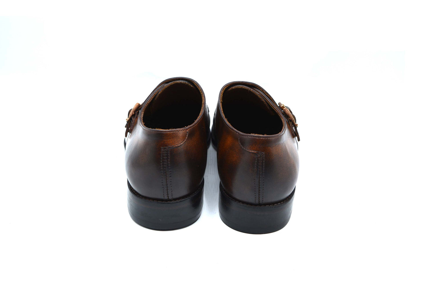 Two Tone Double Monk Strap Shoes
