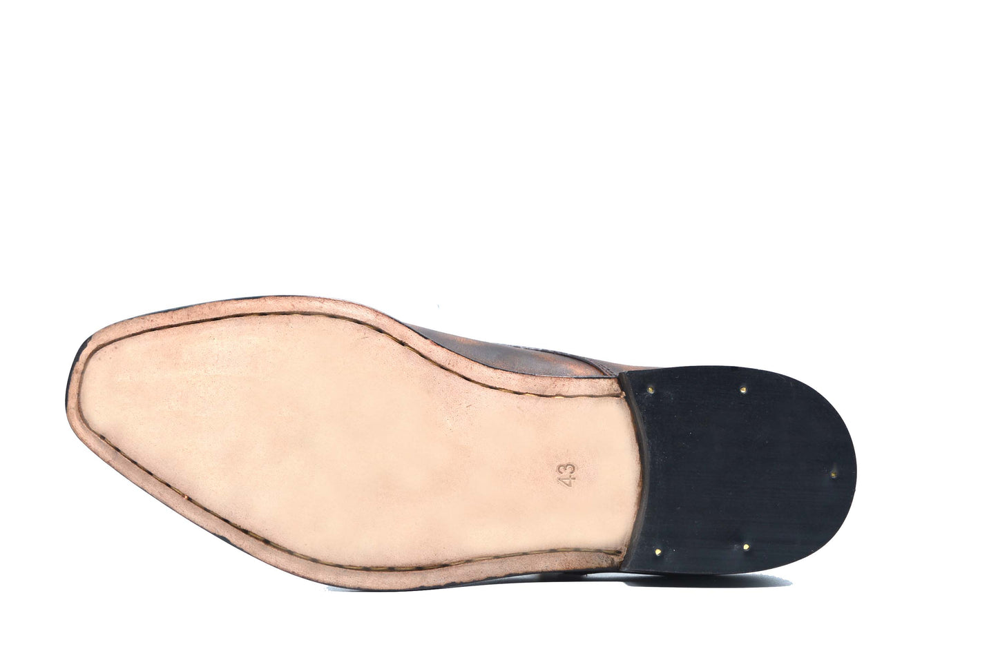 Two Tone Double Monk Strap Shoes