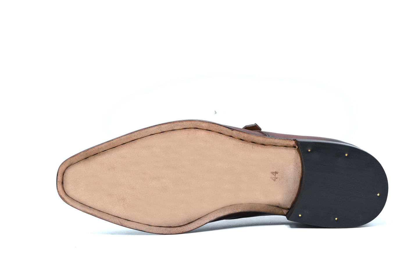 Brown Tan Black Monk Straps Shoes