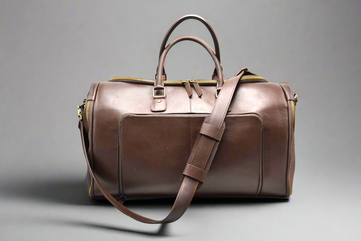 Leather Duffle Suite Case #004