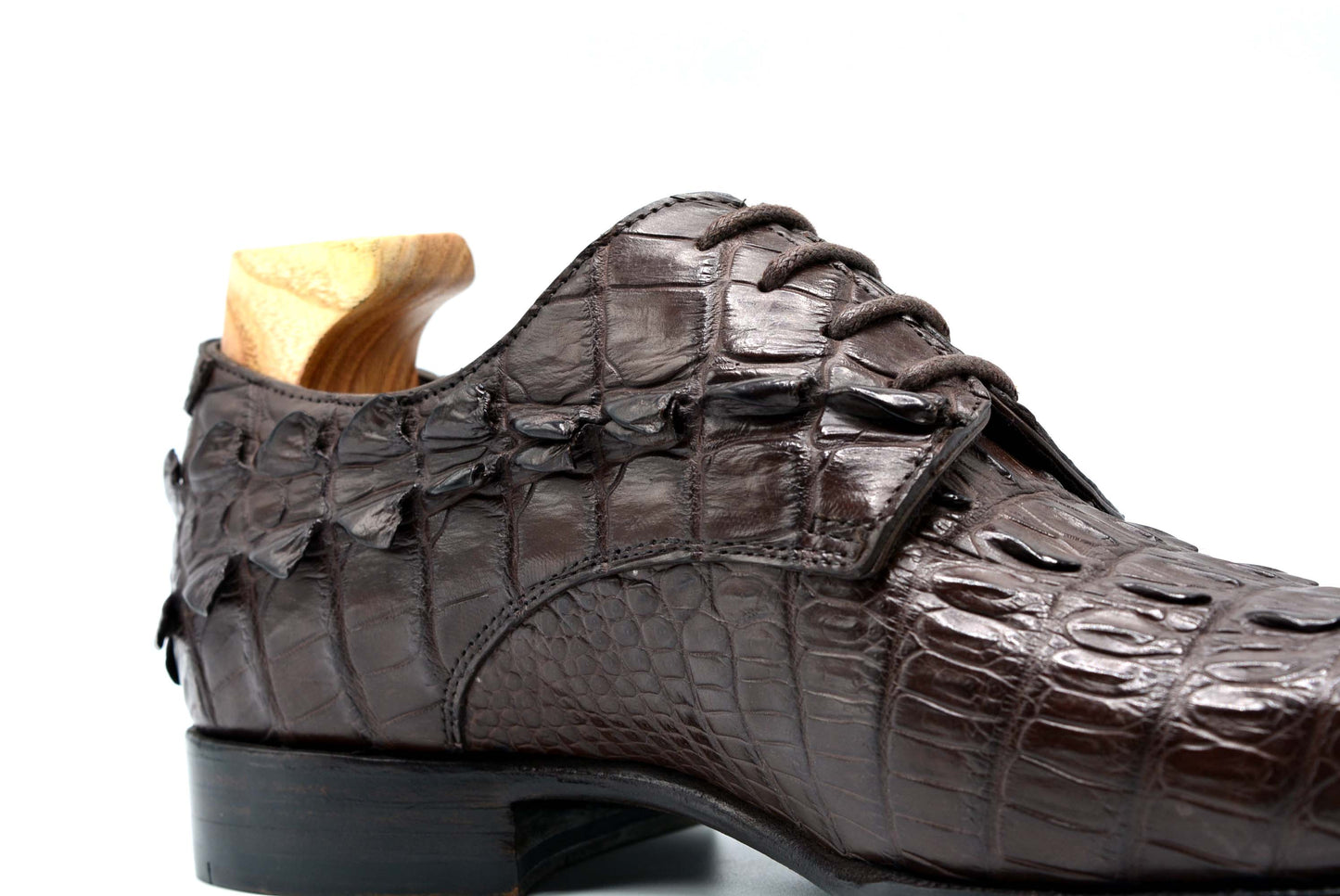 Derby Crocodile Leather Shoes