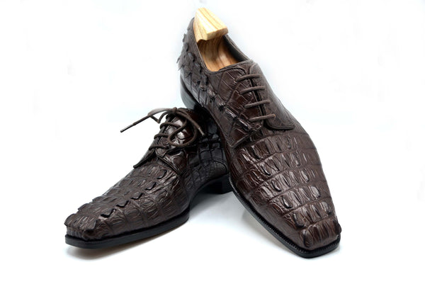 Derby Crocodile Leather Shoes