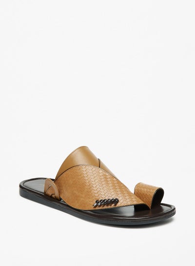 Textured Slip On Arabic Sandals