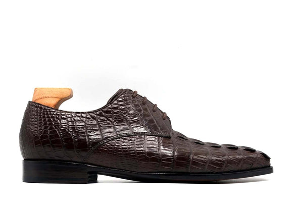 Derby Crocodile Leather Shoes