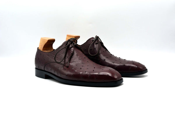 Derby Ostrich Leather Shoes