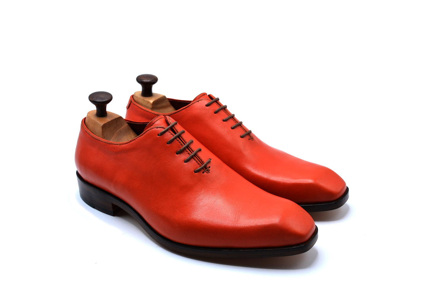 Red Oxford Whole Cut Shoes