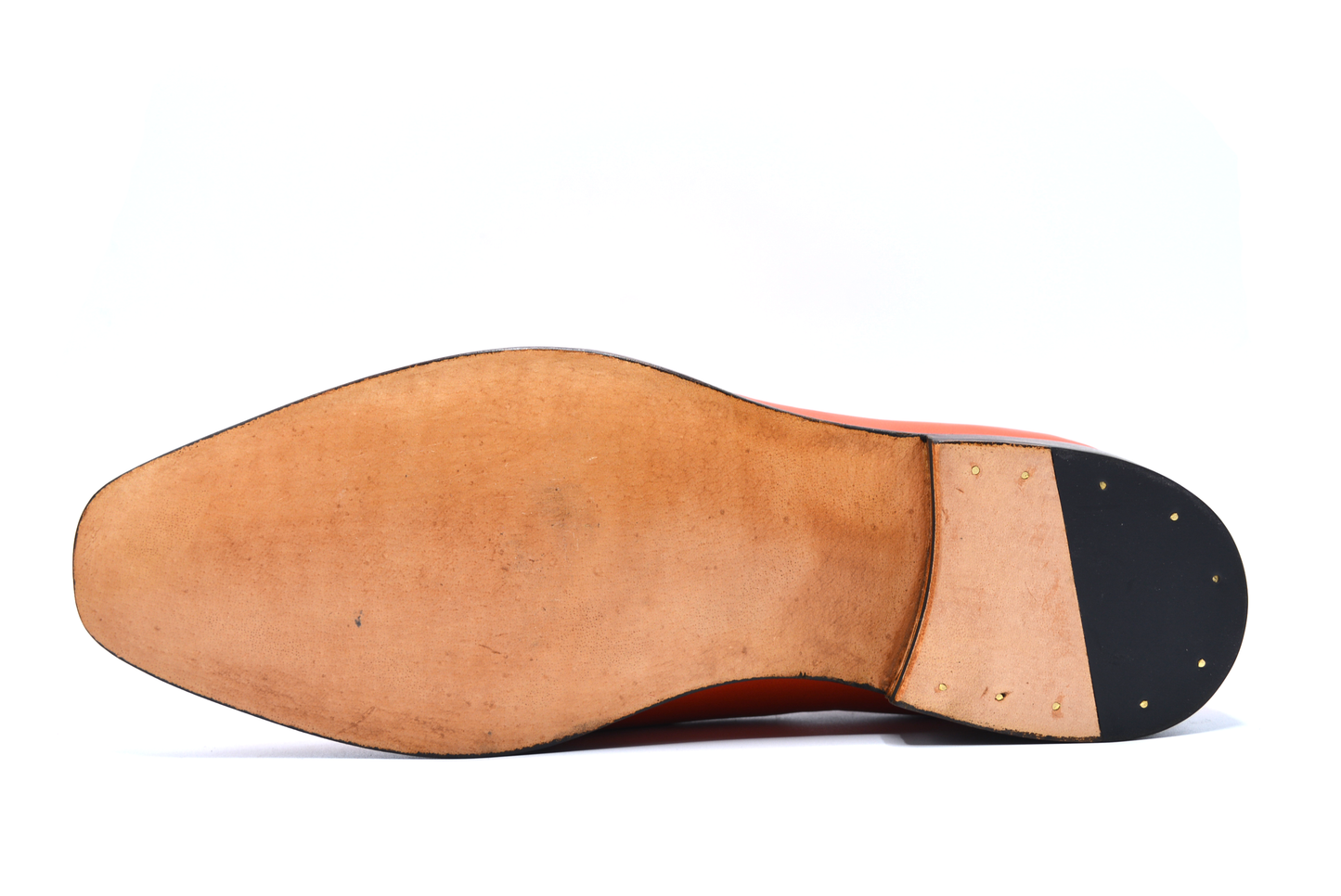 Red Oxford Whole Cut Shoes