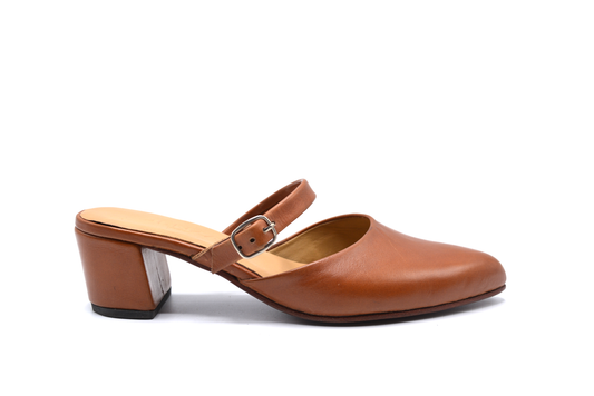 Ladies Leather Heeled Sandal