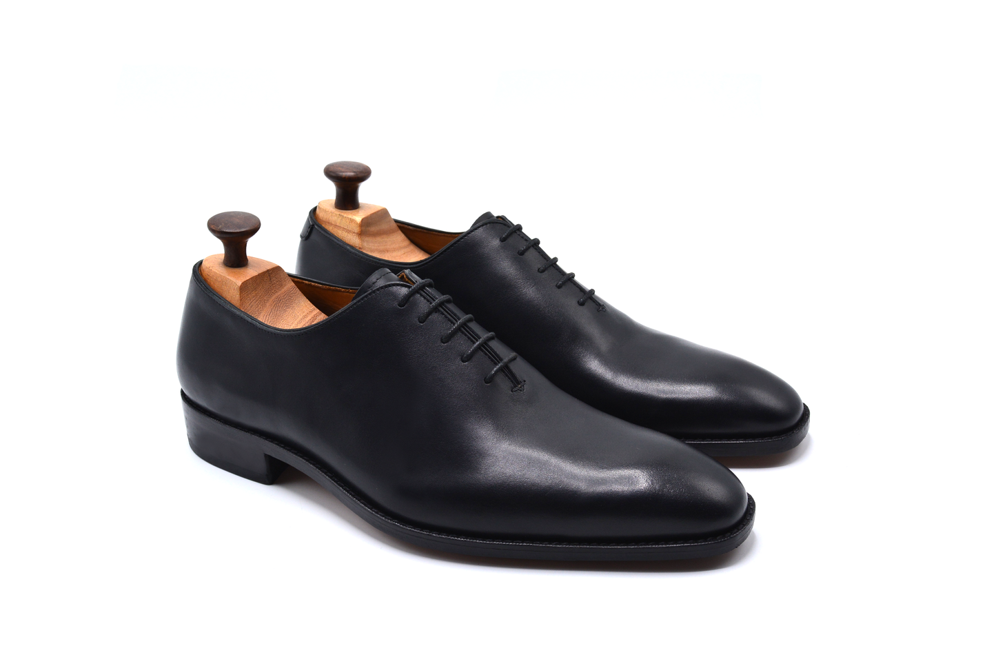 Black Oxford Whole Cut Shoes