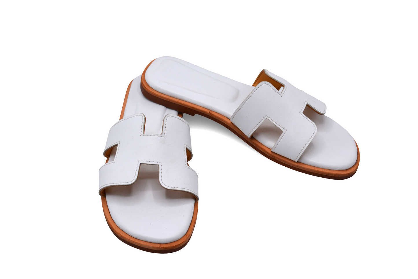 Hermes Oran White Sandal