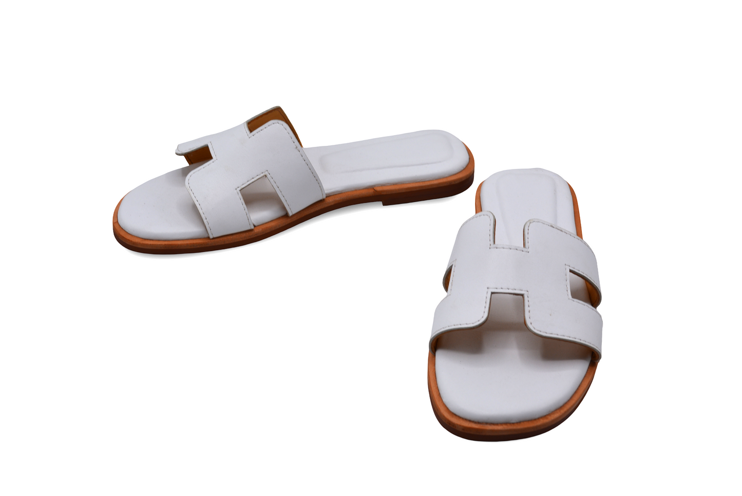 Hermes Oran White Sandal