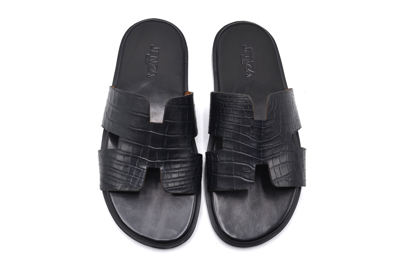 Hermes Black Alligator Leather Slipper