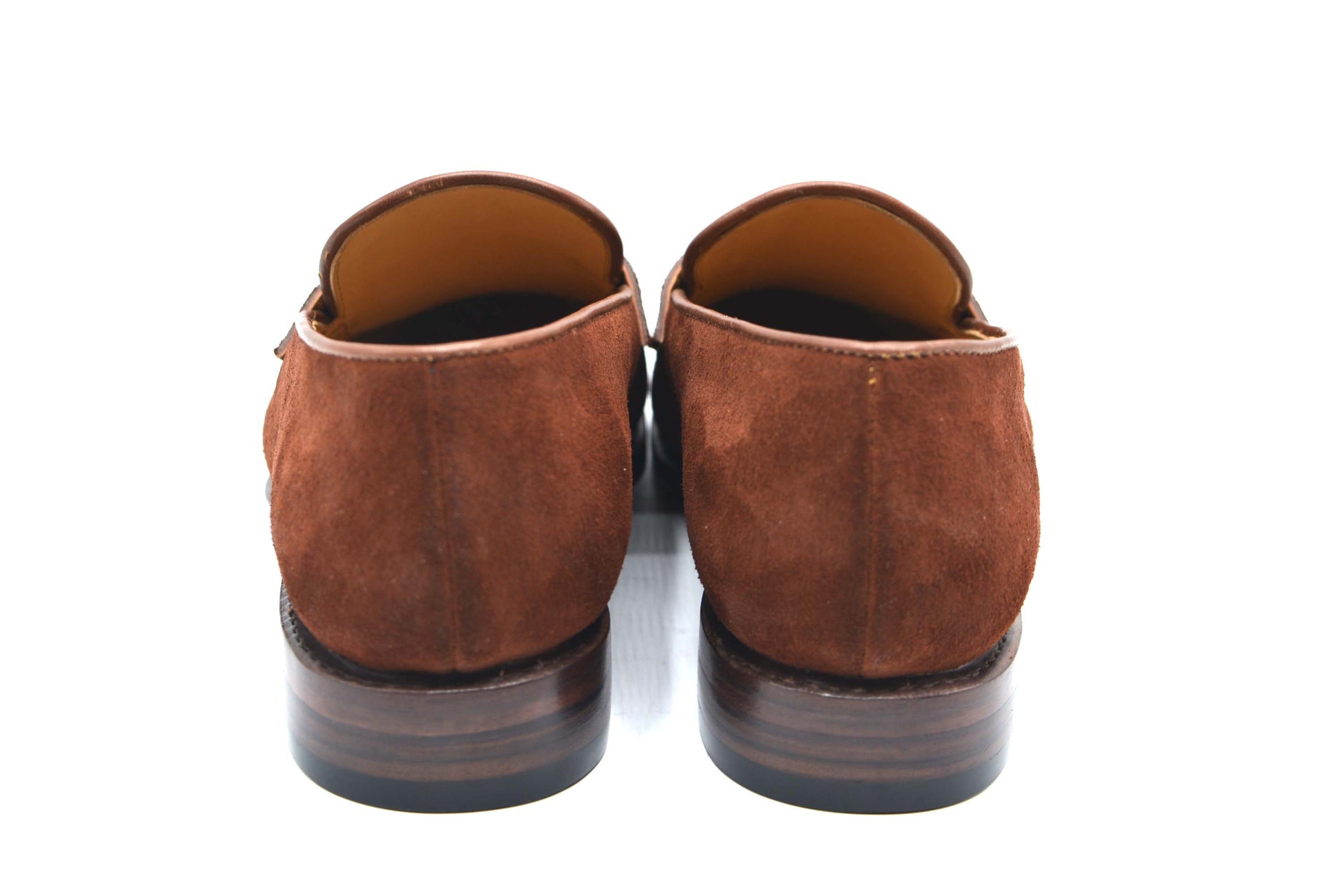 Brown Suede Penny Loafers
