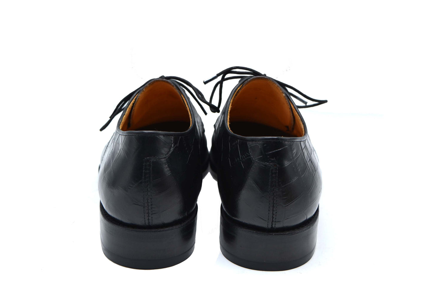 Black croc patterned Oxford Formal Shoes