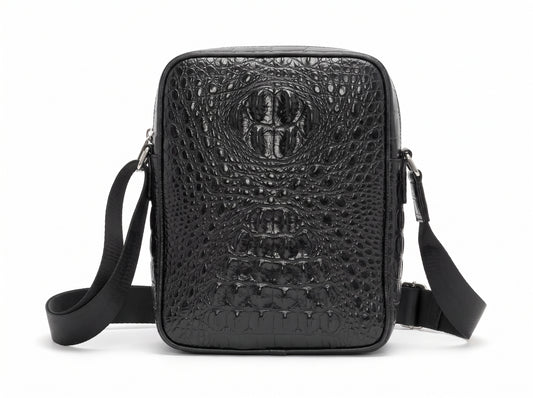 crocodile leather crossbody bag