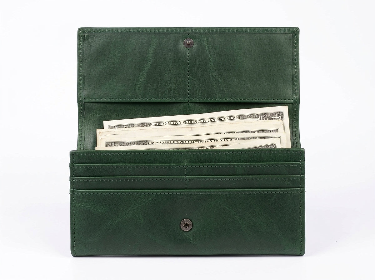 Luxury Full-Length Leather Continental Wallet