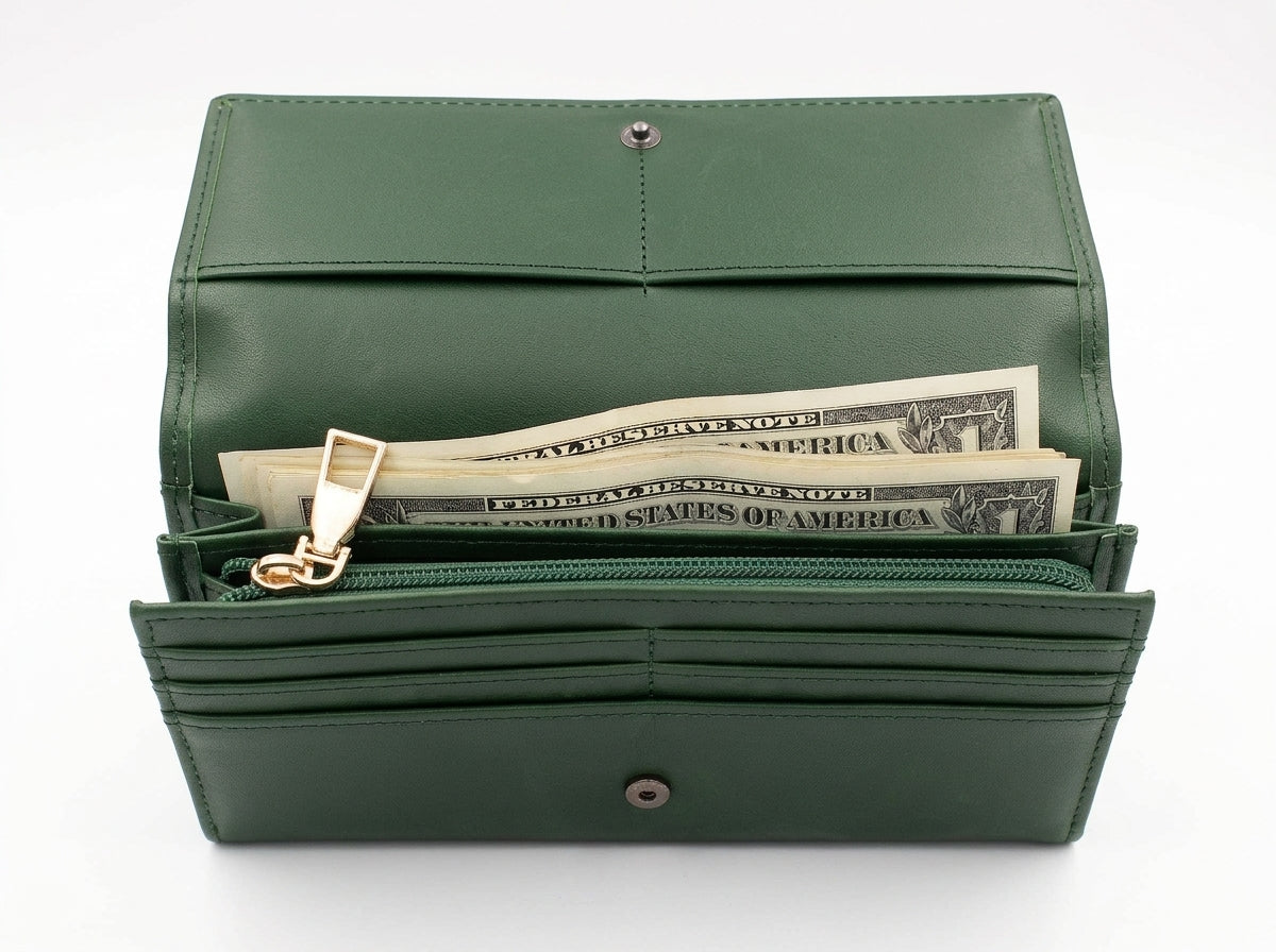Luxury Full-Length Leather Continental Wallet