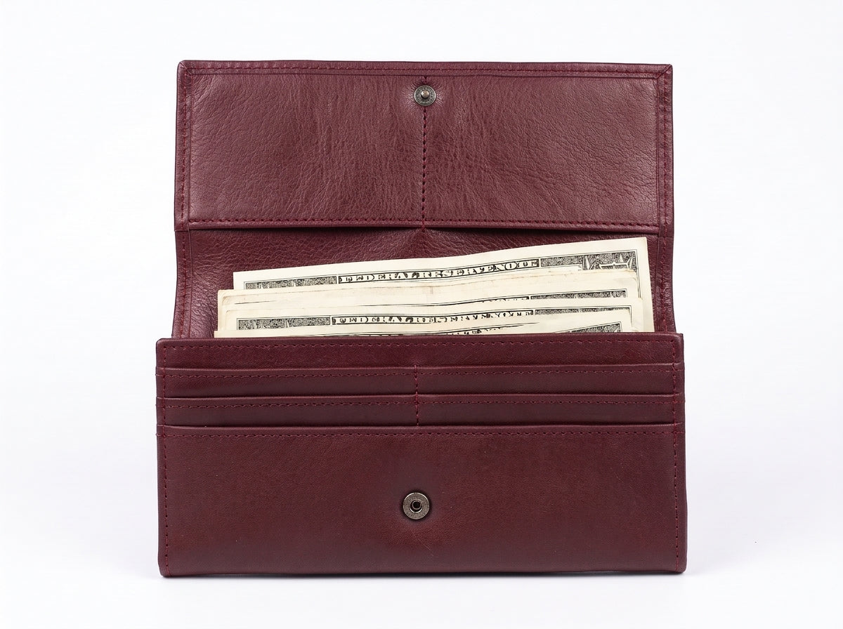 Luxury Full-Length Leather Continental Wallet