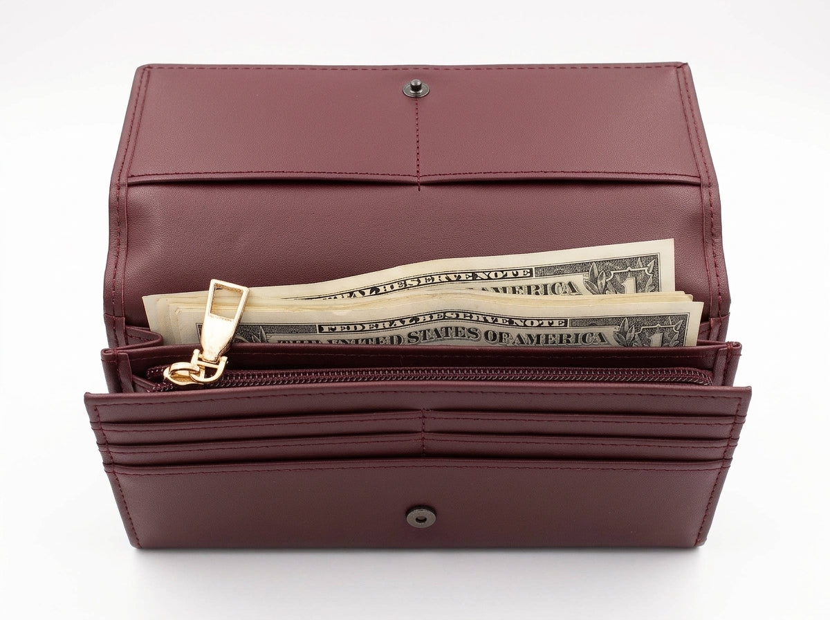 Luxury Full-Length Leather Continental Wallet