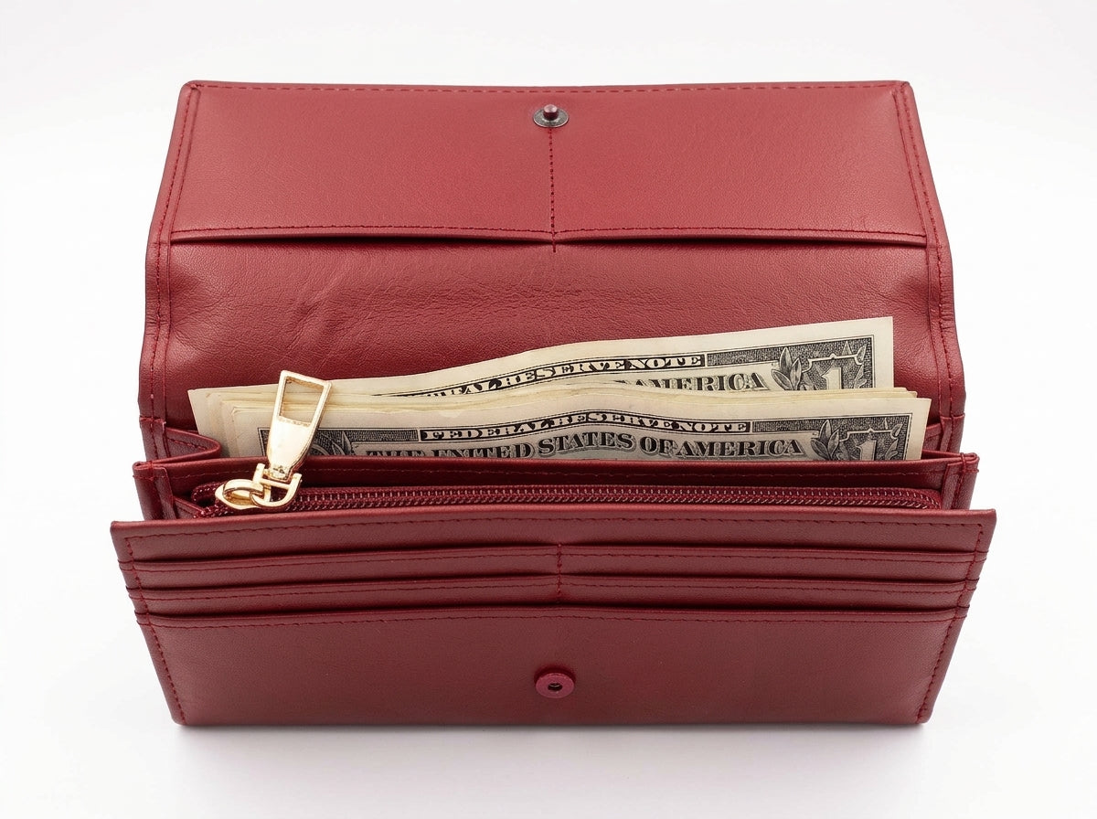 Luxury Full-Length Leather Continental Wallet
