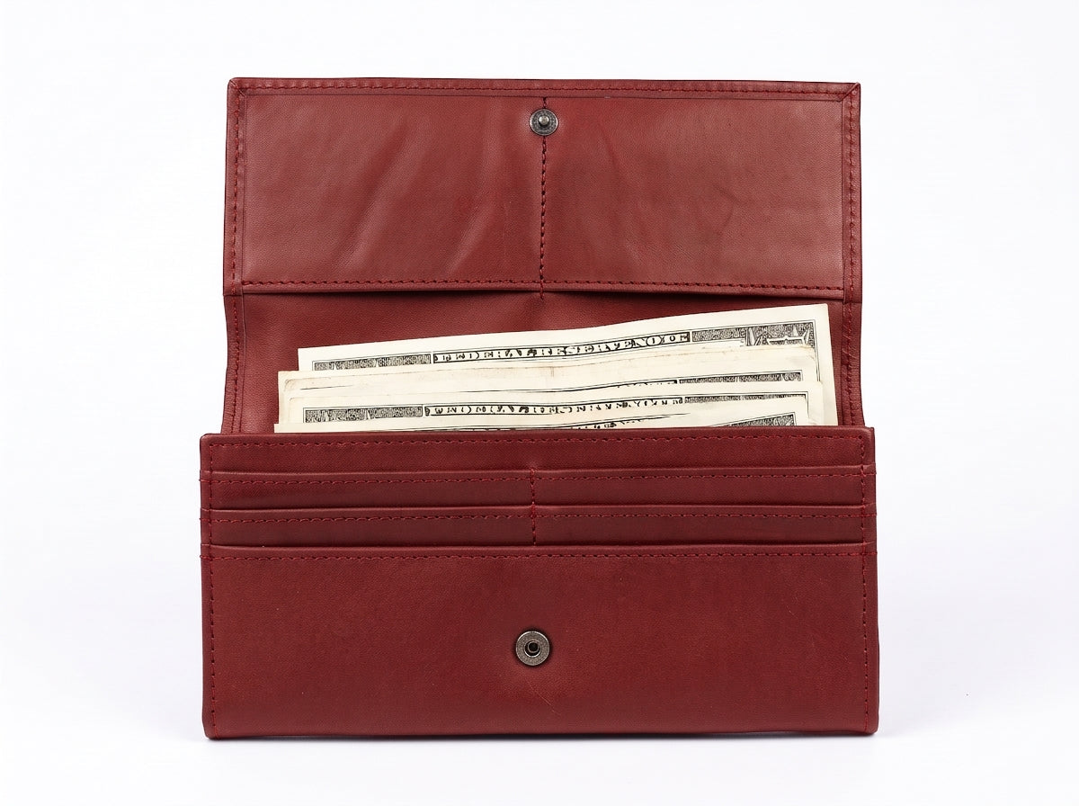 Luxury Full-Length Leather Continental Wallet