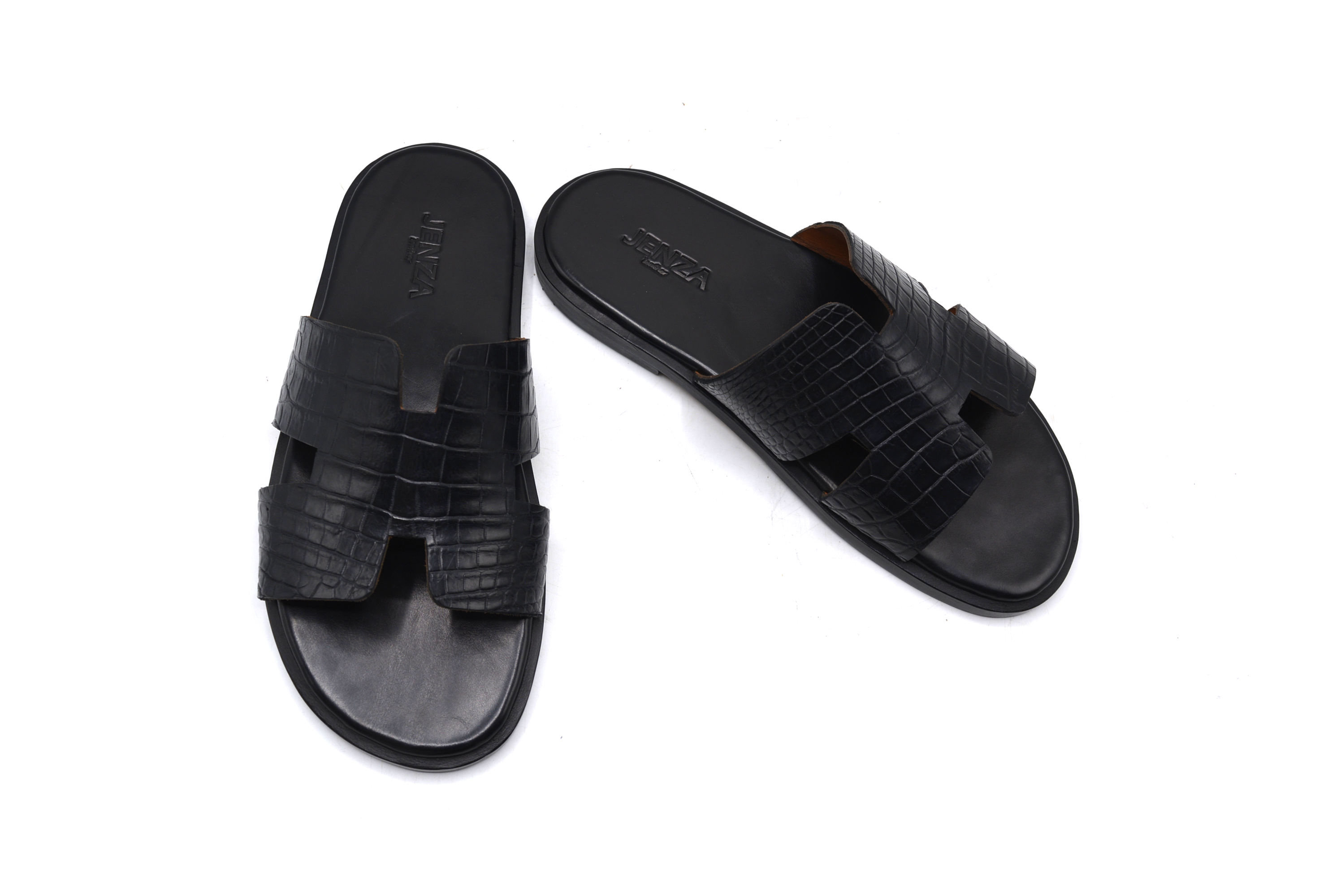 Alagator Slippers Hermes Black Alligator Leather Slipper – Jenza Leather