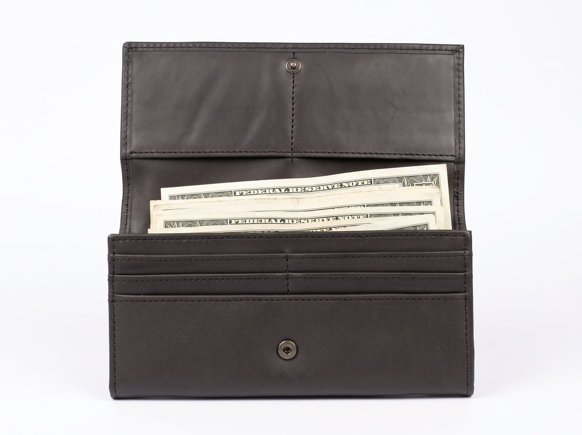 Luxury Full-Length Leather Continental Wallet