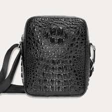 crocodile leather crossbody bag