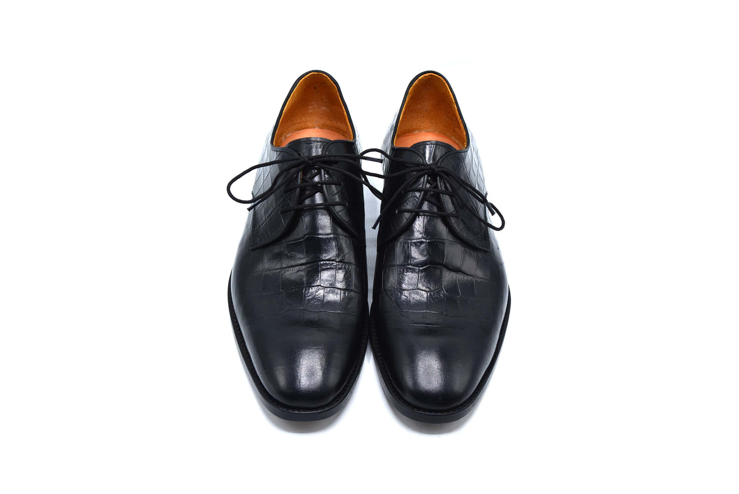 Black croc patterned Oxford Formal Shoes